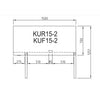Turbo Air KUR15-2-N(HC) 1500mm Two Door Under Counter Bench Fridge 425L