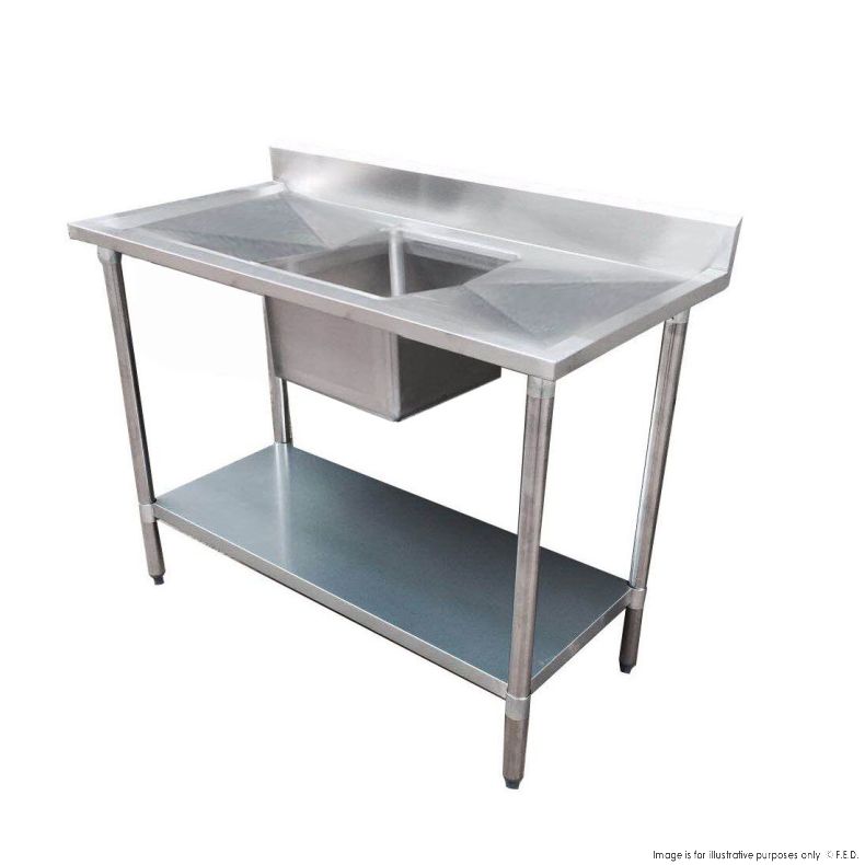 Modular System Single Sink Bench Centre 1500x600x900mm - 1500-6-SSBC