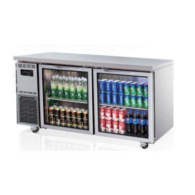 Turbo Air KGR15-2-N(HC)(600) 1500mm Under Bench Two Glass Door Fridge 319L