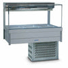 Roband SRX23RD Square Glass Refrigerated Display Bar, 6 pans