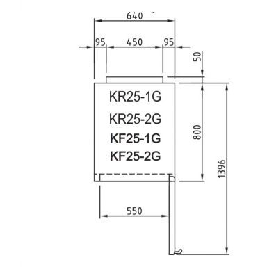 Turbo Air KR25-1G-N(HC) Upright Glass One Door Freezer 574L