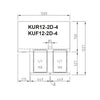 Turbo Air KUR12-2D-4-N(HC) 1200mm Under Bench Drawer Fridge Four Drawers 311L
