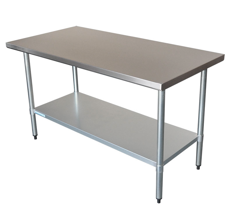 Brayco/3060/Commercial Grade Stainless Steel Flat Bench1524x762x900mm high