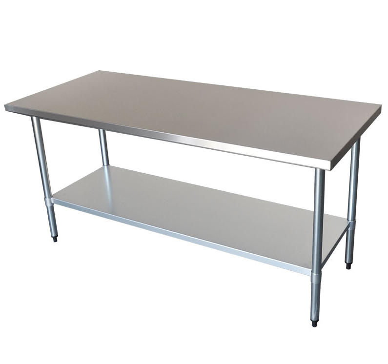 Brayco/3084/Commercial Grade Stainless Steel Flat Bench2134x762x900mm high