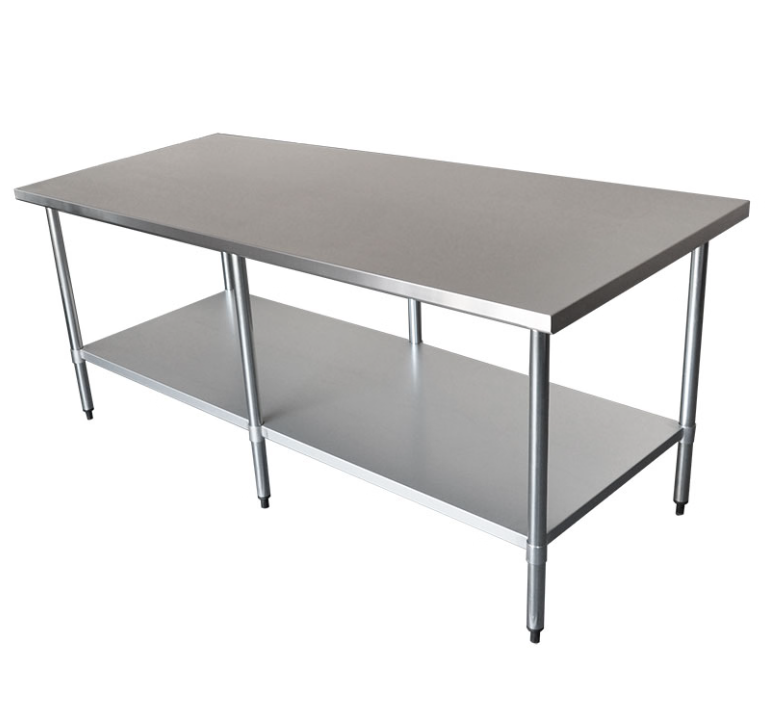Brayco/3684/Commercial Grade Stainless Steel Flat Bench2134x914x900mm high