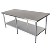 Brayco/3684/Commercial Grade Stainless Steel Flat Bench2134x914x900mm high