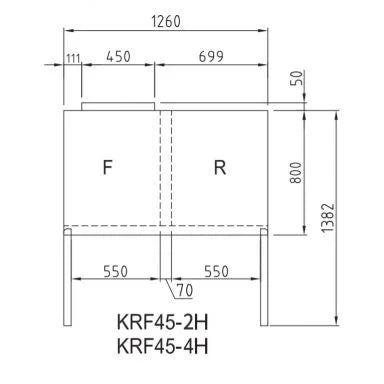 Turboair KRF45-2-N(HC) Upright Two Door Dual Temp