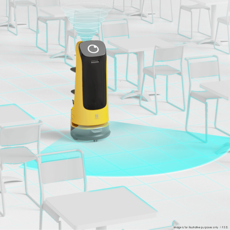 FED PNT Pudu KettyBot Delivery & Reception Robot with Ad Display 460x440x1120mm