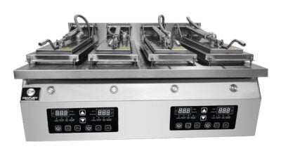 Century / CP4968 / Fully Automatic Four Pan Gyoza Grill 240V 32A / 60kg / W720 x D670 x H370/ 1Y Warranty