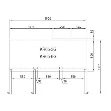 Turbo Air KR65-3G-N(HC) Upright Three Glass Door Fridge 1876L