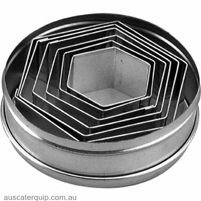 Chef Inox 01915 CHEF INOX CUTTER SET-HEXAGON 6pc 45-95mm