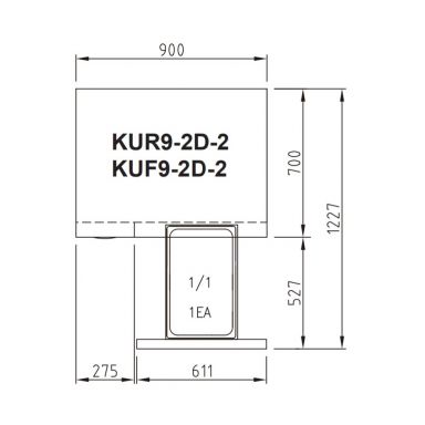 Turbo Air KUF9-2D-2-N(HC) 900mm Under Bench 2 Drawer Freezer 198L
