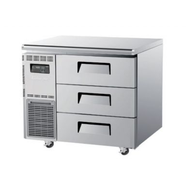 Turbo Air KUF9-3D-3-N(HC) 900mm Under Bench 3 Drawers Freezer 198L