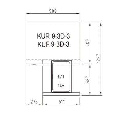 Turbo Air KUF9-3D-3-N(HC) 900mm Under Bench 3 Drawers Freezer 198L