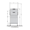 Hobart AMXXL-V PROFI Passthrough Glass and Dishwasher, Large with addition of VAPOSTOP