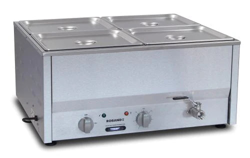 Roband BM4A Counter Top Bain Marie 4 x 1/2 size 100 mm pans & lids