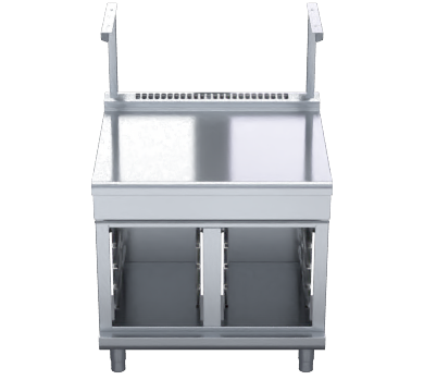 Waldorf 800 Series BTL8900S-CB - 900mm Bench Top With Salamander Support Low Back Version  Cabinet Base