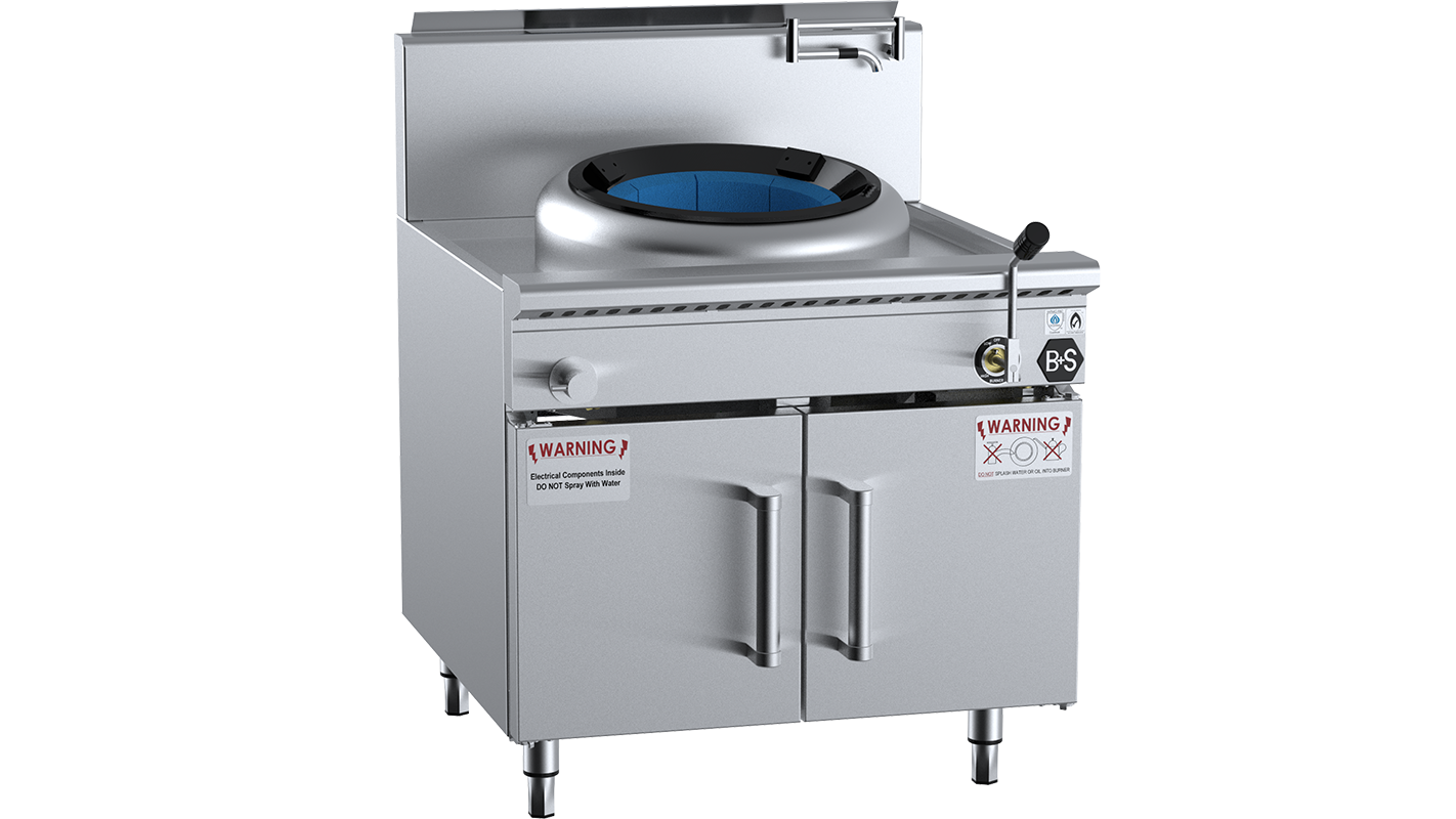 B&S BLACK SERIES: CCF-HP1S Single Hole Hipac Wok – To Suit B+S Black Range Profile