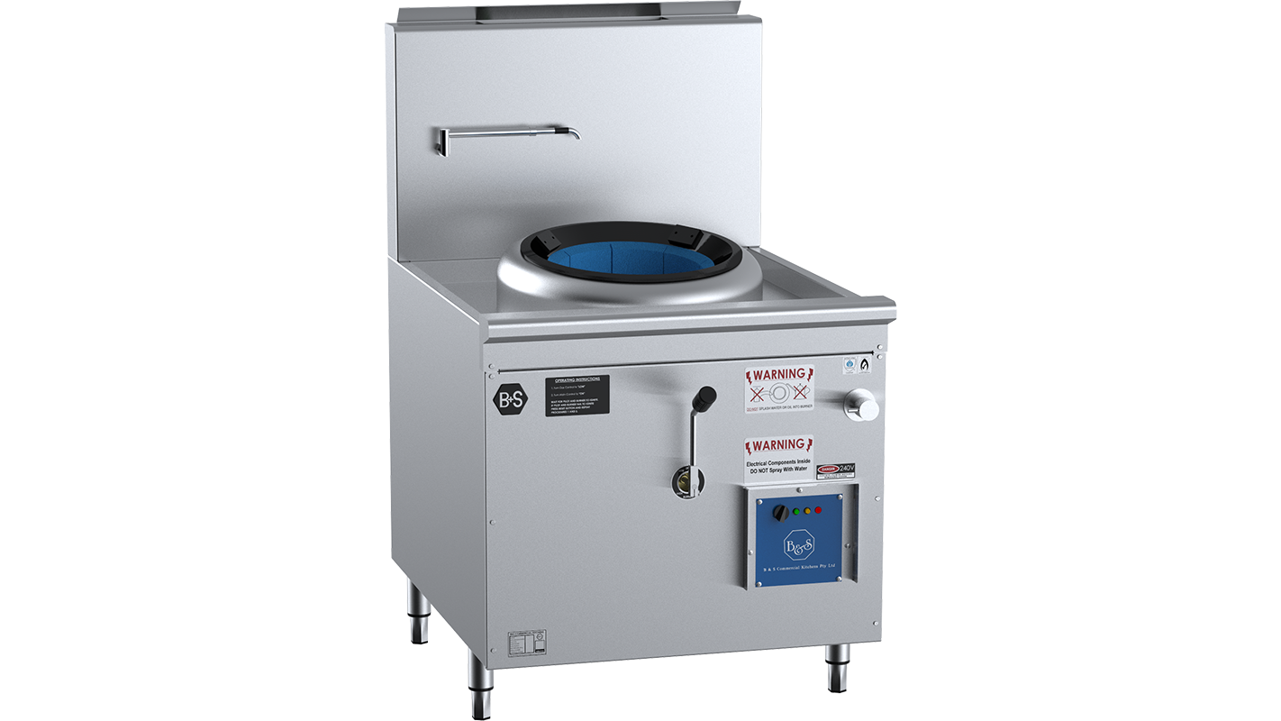 B+S Black Single Hole Hi Pac Wok CCF-HP1