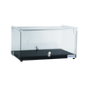 Exquisite CD35-B One Tier Flat Glass Ambient Cake Display – Woodgrain Black Colour