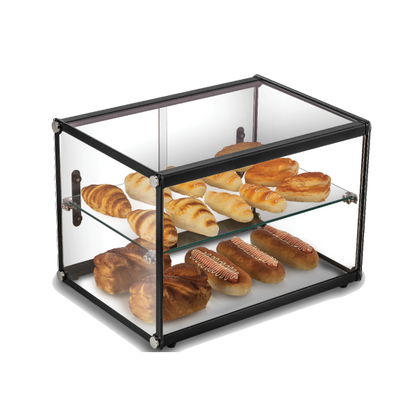 Exquisite CD65 - Two Tiers Flat Glass Ambient Cake Display