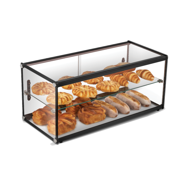 Exquisite CD90 Two Tiers Flat Glass Ambient Cake Display