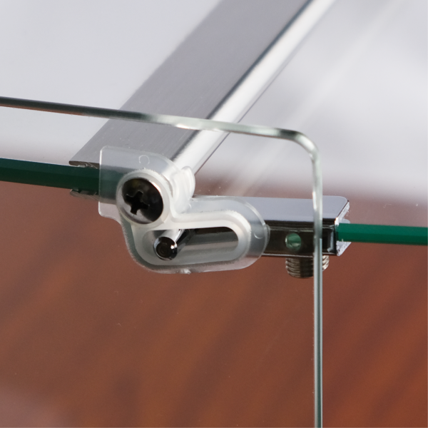 Exquisite CD50-B Two Tiers Flat Glass Ambient Cake Display – Black Colour