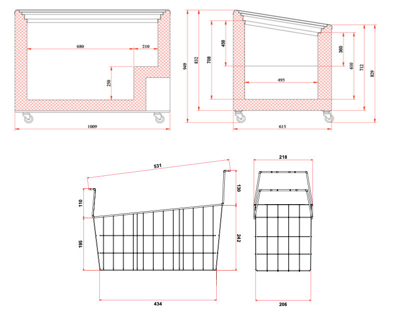 Bromic CF0300ATCG Angled Glass Top Chest Freezer 264L