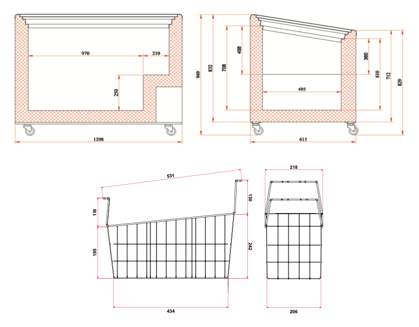 Bromic CF0400ATCG Angled Glass Top Chest Freezer 352L