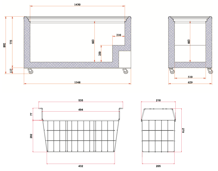 Bromic CF0500FTFG Flat Glass Top Chest Freezer 491L