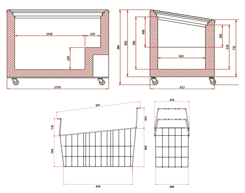 Bromic CF0600ATCG Angled Glass Top Chest Freezer 555L