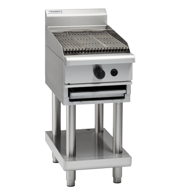 Waldorf 800 Series CHL8450G-LS - 450mm Gas Chargrill Low Back Version - Leg Stand - Natural Gas
