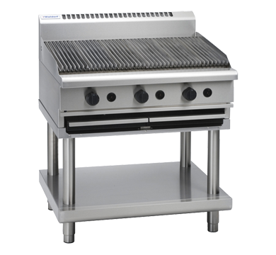 Waldorf 800 Series CHL8900G-LS - 900mm Gas Chargrill Low Back Version  Leg Stand - LPG