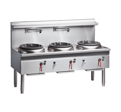 Cobra CW3H-DDD_LPG 1800mm Gas Waterless Wok with 3 Duckbill burners