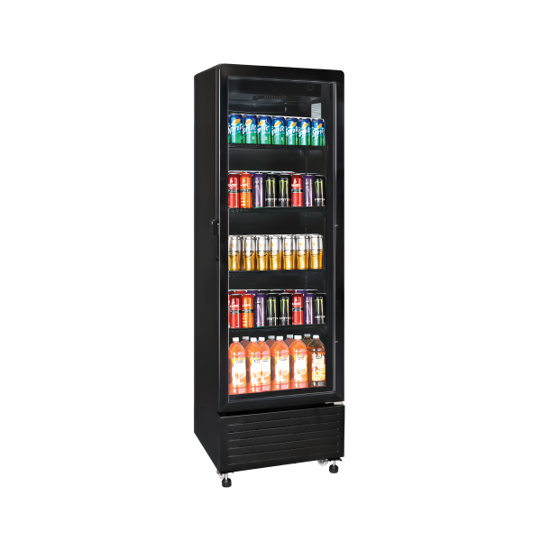 Exquisite DC150 One Glass Doors Upright Display Refrigerators – Black