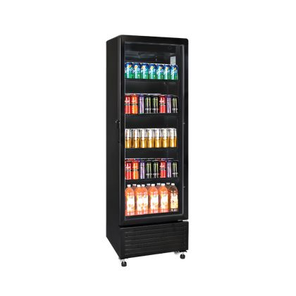 Exquisite DC150 One Glass Doors Upright Display Refrigerators – Black