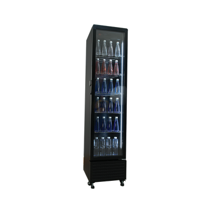 Exquisite DC230 One Glass Door Black Upright Display Fridge