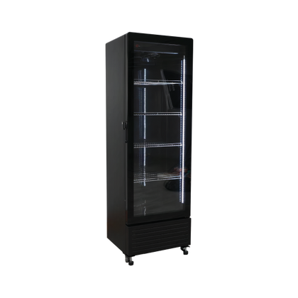 Exquisite DC360 One Glass Doors Upright Display Refrigerators – Black