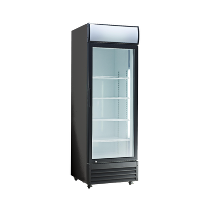 Exquisite DC400PB One Glass Door Upright Display Refrigerators – Black Colour