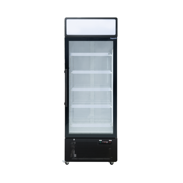 Exquisite DC440PB One Glass Door Upright Display Refrigerators – Black