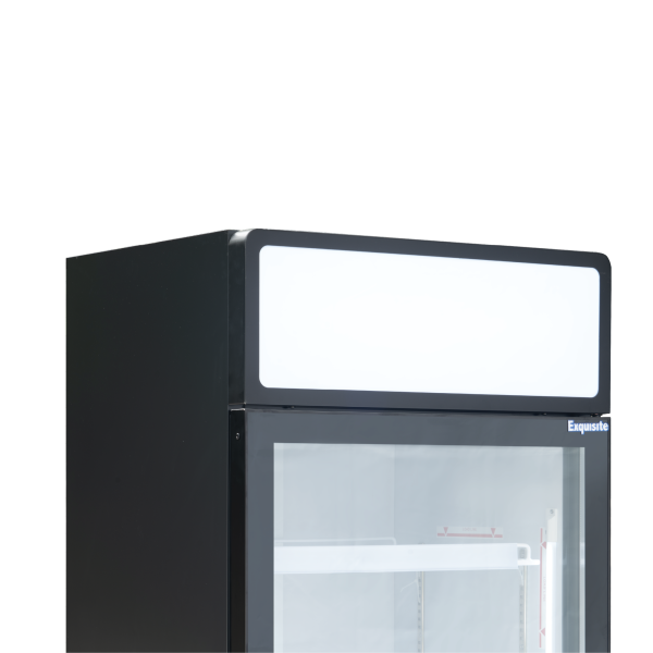Exquisite DC440PB One Glass Door Upright Display Refrigerators – Black