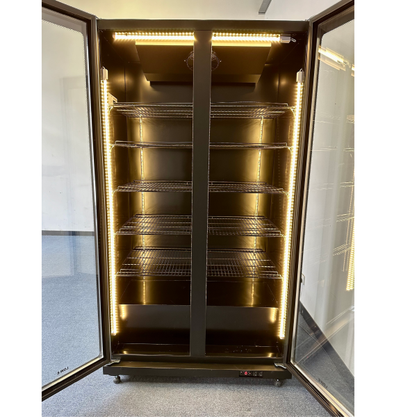 Exquisite DC410 One Glass Doors Upright Display Refrigerators – Black