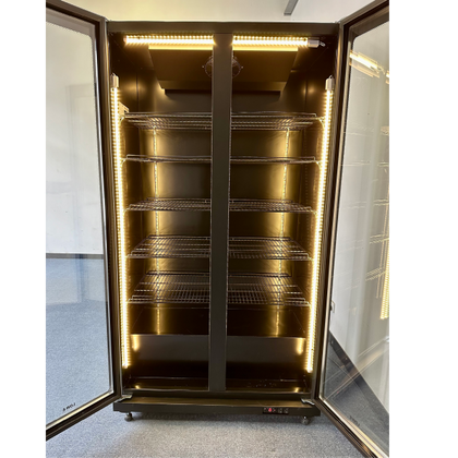 Exquisite DC1100 Three Glass Doors Upright Display Refrigerators – Black