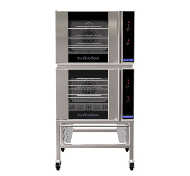 Turbofan E30M3/2C - Double Stacked - GN 1/1 Manual / Electric Convection Ovens Double Stacked on a Stainless Steel Base Stand