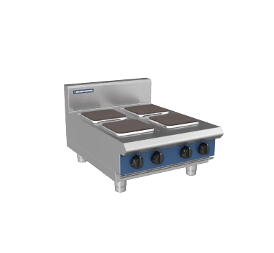 Blue Seal Evolution Series E514S-CB 600mm Modular Electric Cooktop with Sealed Hobs on Cabinet Base