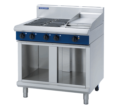 Blue Seal E516C-CB 900mm Electric Cooktop Cabinet Base 4 Radiant Elements 300mm Griddle