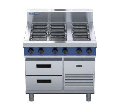 Blue Seal Evolution Series E516D-RB - 900mm Electric Cooktop  Refrigerated Base
