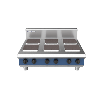 Blue Seal / E516S-B / Evolution Series 900mm Electric Cooktop Sealed Hobs (15.6kW, 22A) - Bench Model / 135kg / W900 x D812 x H485 / 1Y Warranty