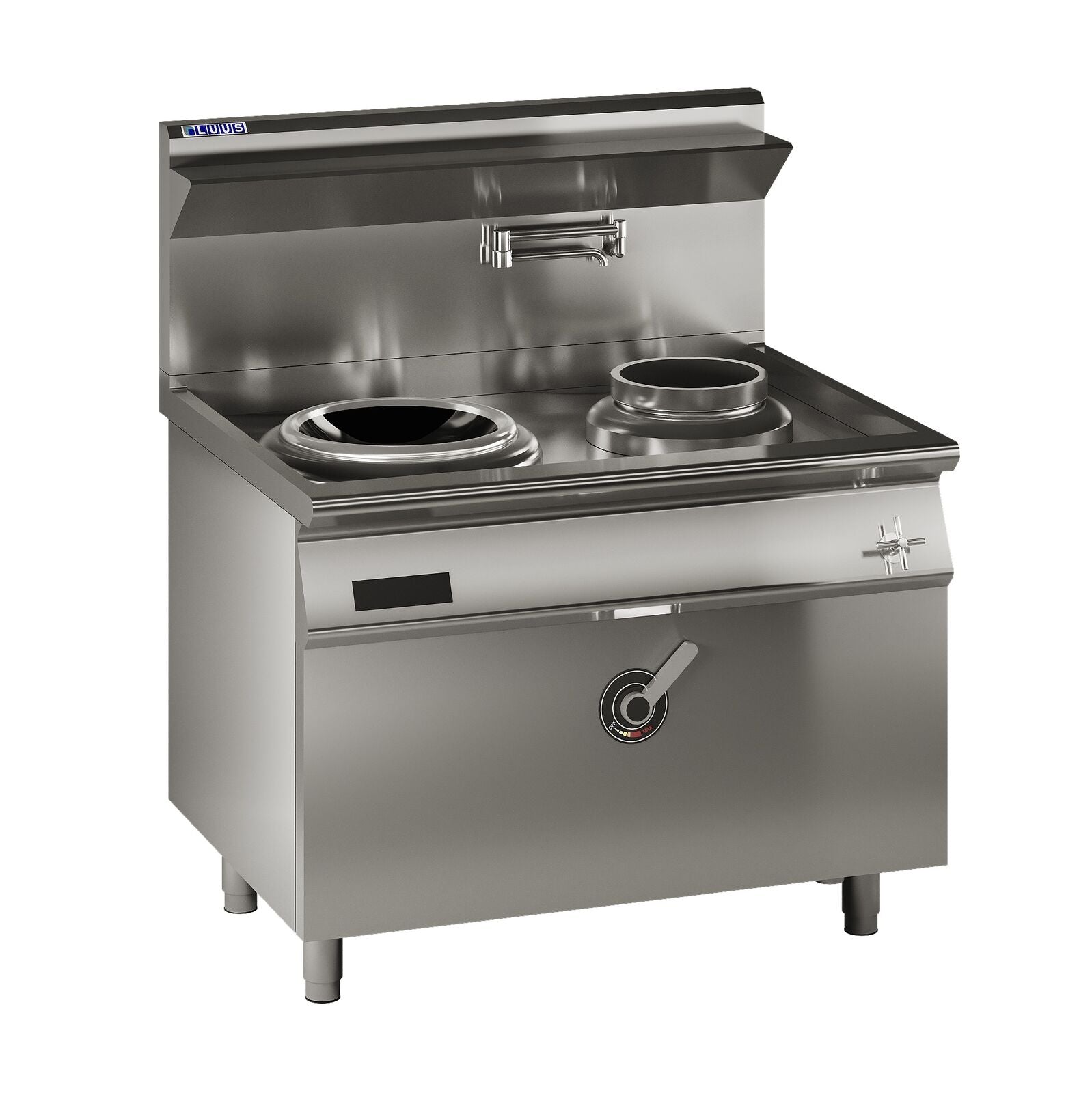 Luus EHW-1C1P - Electric Induction High Powered One Hole Wok + Side Pot