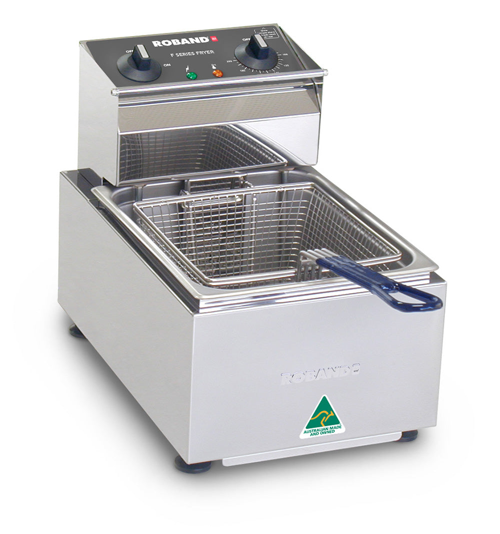 Roband F18 Counter Top Fryer Single Pan - 8.0L - 15A / 10Kg / W275-D425-H390 / 1Y Warranty